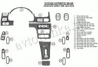 Декоративные накладки салона Dodge Intrepid 1998-1999 с Автоматическая коробка передач с Autostick, 21 элементов.