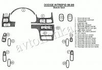 Декоративные накладки салона Dodge Intrepid 1998-1999 с Автоматическая коробка передач, Bench Seat, 18 элементов.