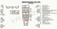 Декоративные накладки салона Nissan Maxima 1995-1999 АКПП, 21 элементов.