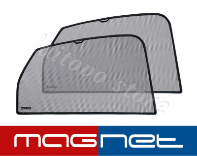 Subaru Impreza (2011-н.в.) комплект бескрепёжныx защитных экранов Chiko magnet, задние боковые (Стандарт)