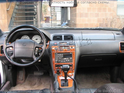 Декоративные накладки салона Nissan Maxima 1995-1999 ручной, 21 элементов.