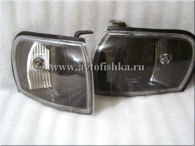 Subaru Impreza I (93-00) поворотники передние черные, комплект 2 шт.